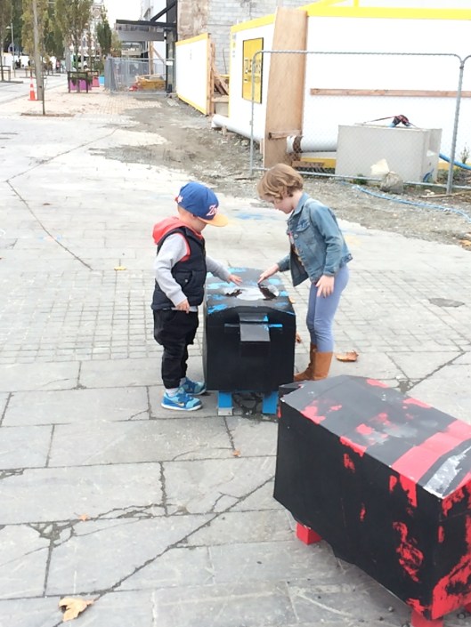 Street art often has the theme of rebuild in Christchurch.