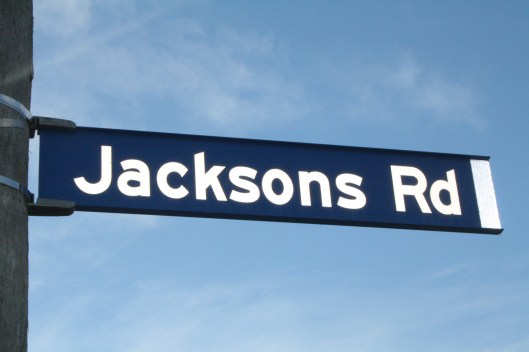 Jacksons Road Sign