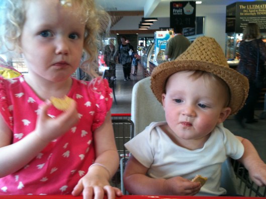 Snack time at the shops