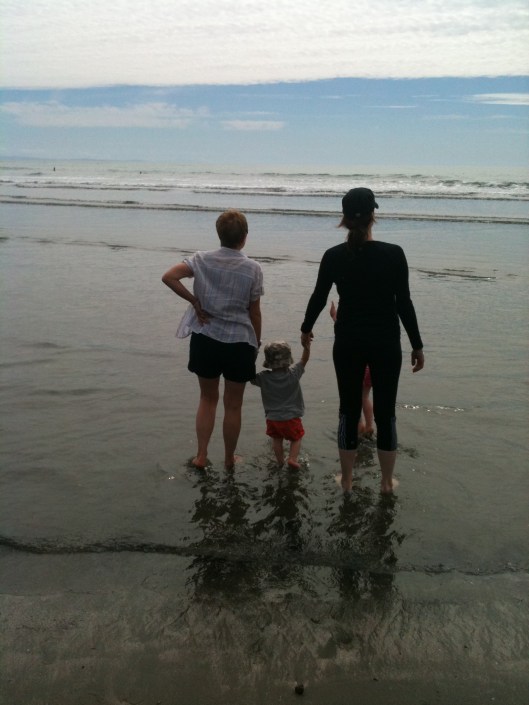 Me and Mum at Sumner with children